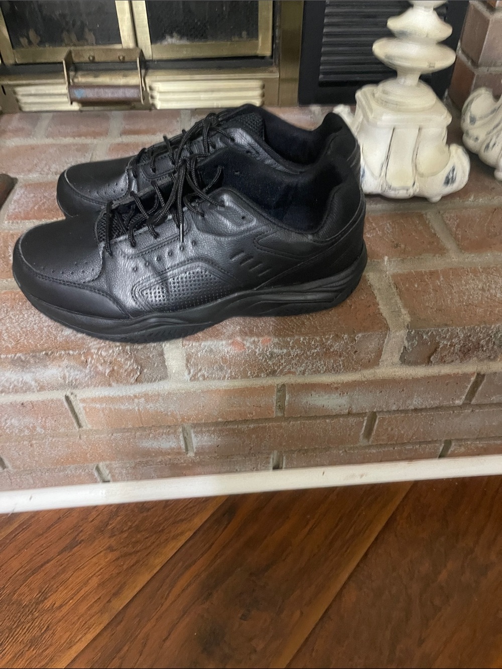 Athletic Works Men's Black Lace-Up Athletic Shoes